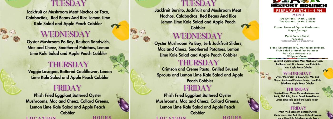 Adina's Vegan Cuisine Menu