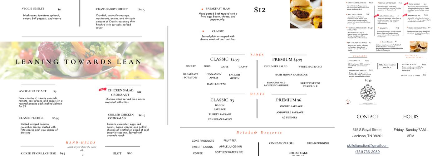 Skillet Junction Menu