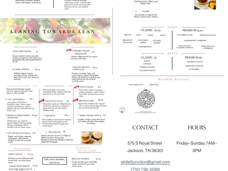Skillet Junction Menu