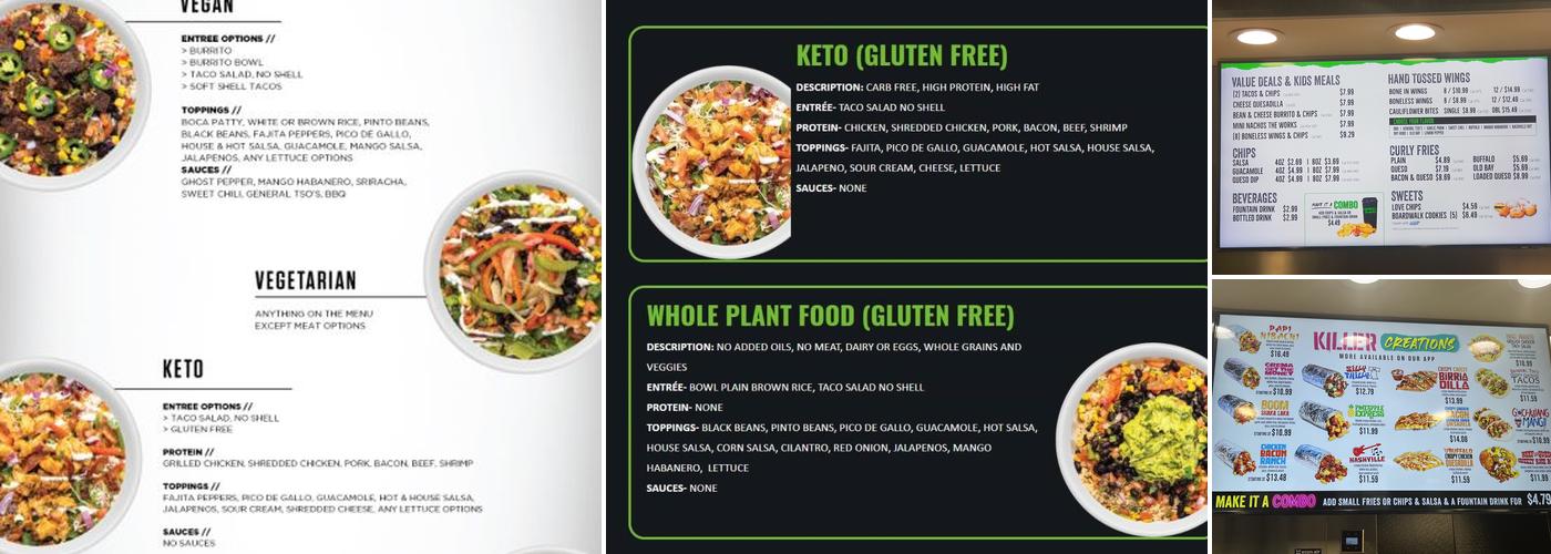 Bubbakoo's Burritos Menu