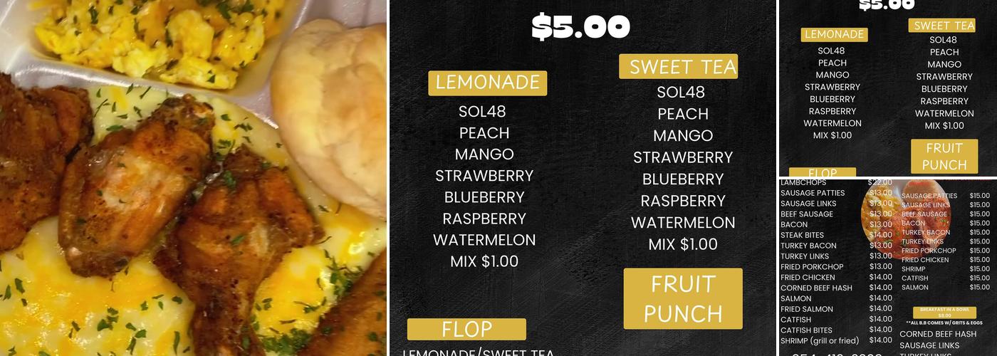 SOL48 Craft Kitchen Menu