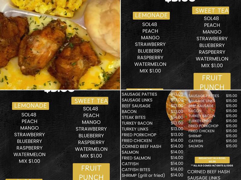 SOL48 Craft Kitchen Menu