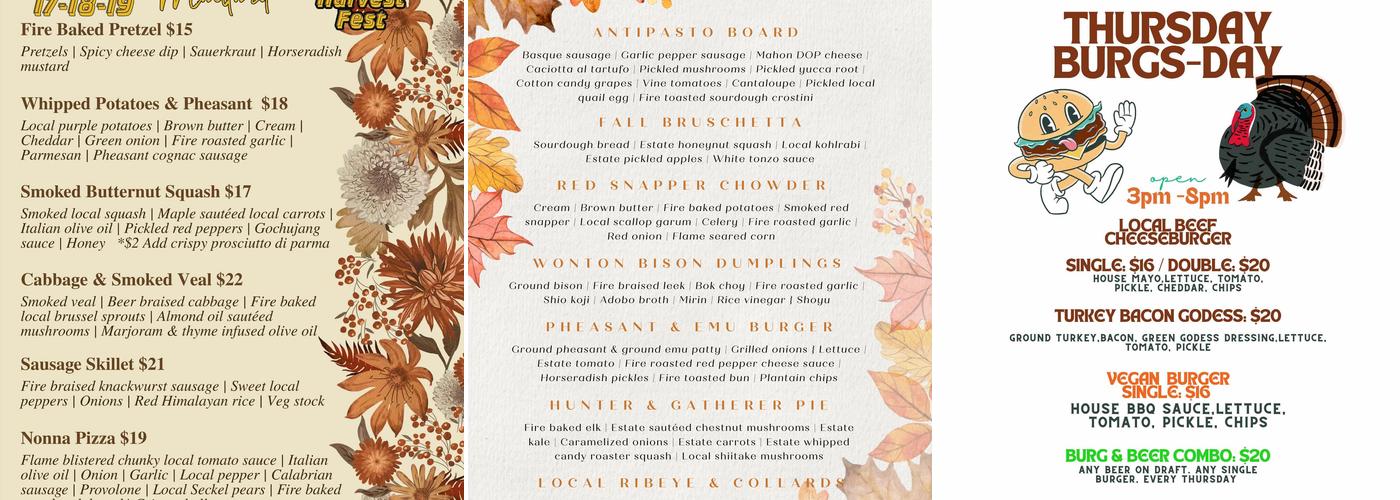 Maillard Kitchen Menu