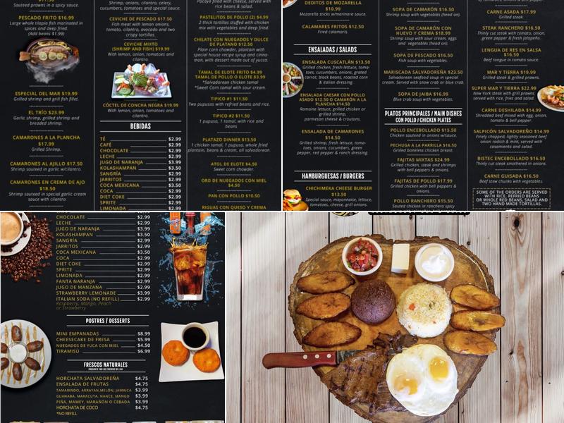 El Cuscatlan Restaurant Menu