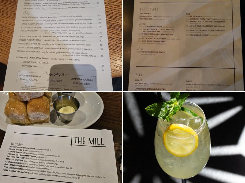 The Mill Raleigh Menu