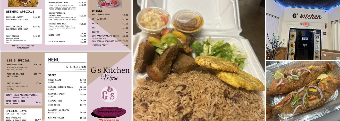 G’s Kitchen Menu