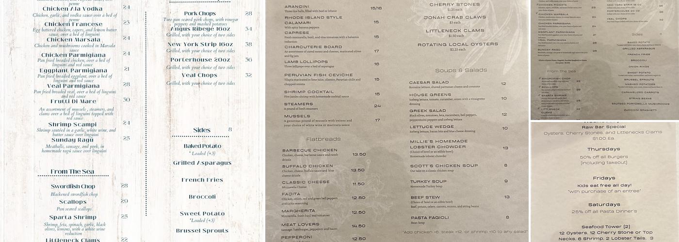 Ferrante's Menu