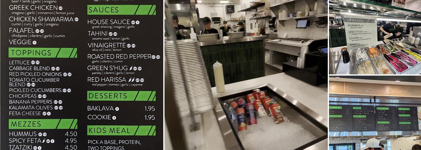 Agape Mediterranean Menu