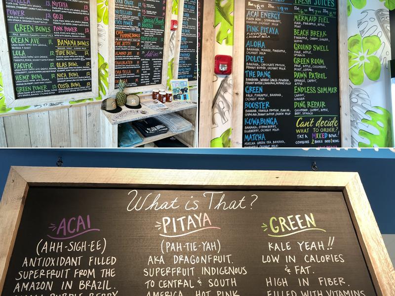 Playa Bowls Menu