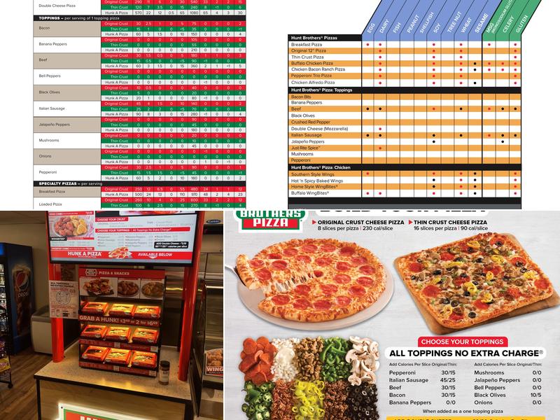 Hunt Brothers Pizza Menu