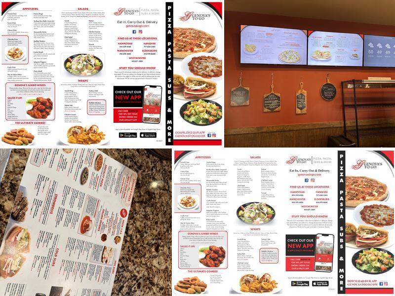Genova's To Go Menu
