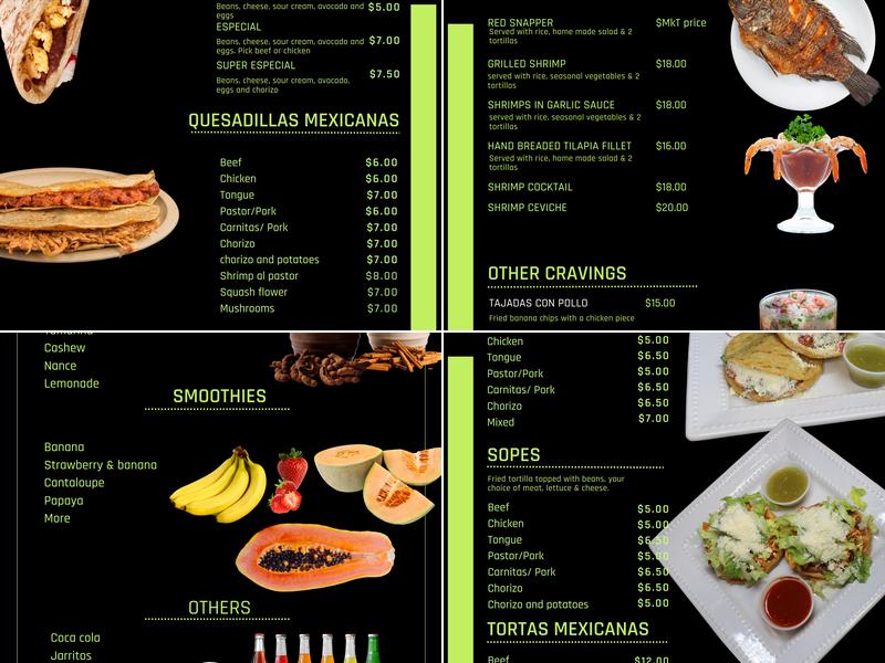 El Jalapeño Feliz at Pompano Menu