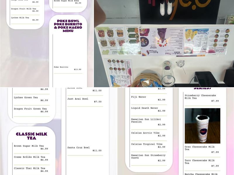 Oahu Fresh Bowls Menu