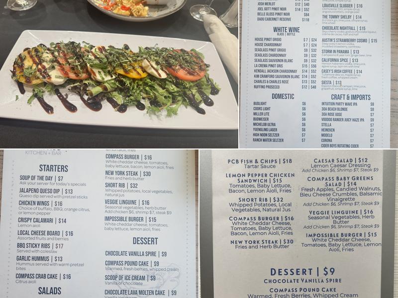 Compass Lounge Menu