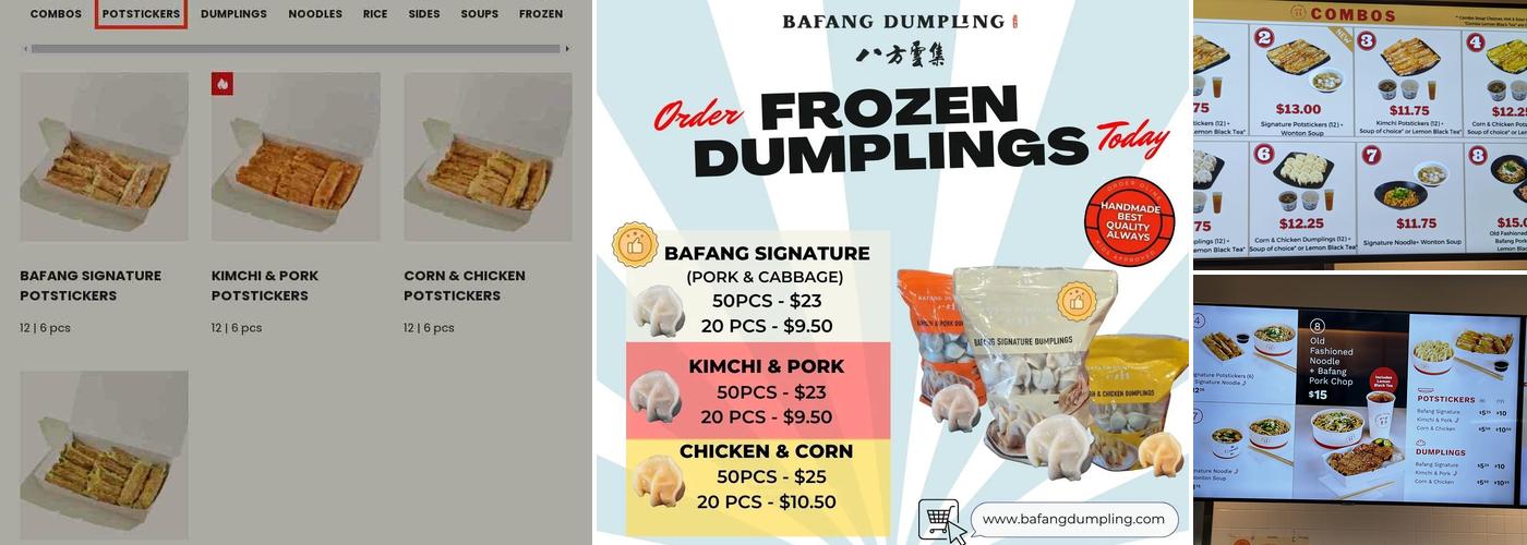BaFang Dumpling Menu