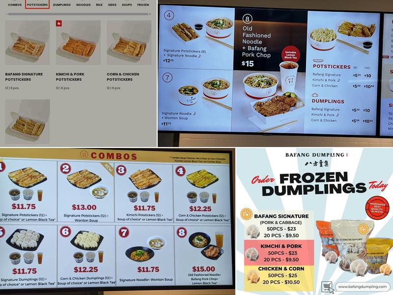 BaFang Dumpling Menu