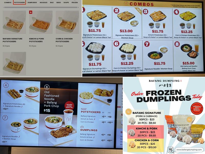 BaFang Dumpling Menu
