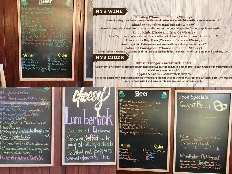 Woodland Farm Brewery at the Hulbert House Menu