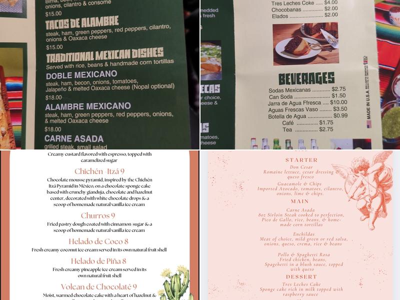 Los Machetes Menu