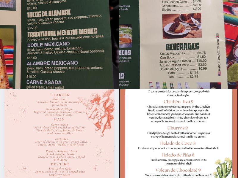 Los Machetes Menu