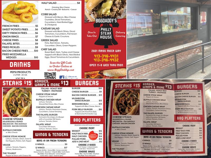 Bigg Daddy’s Philly Steak House Menu