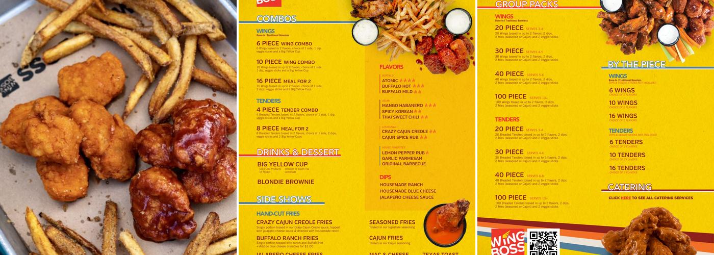 Wing Boss Menu
