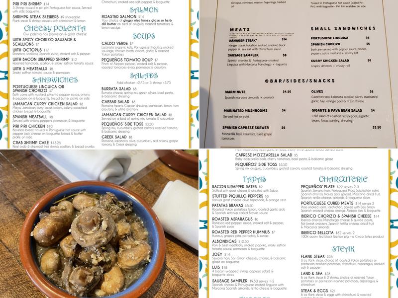 Pequeños Tapas & Wine Bar Menu