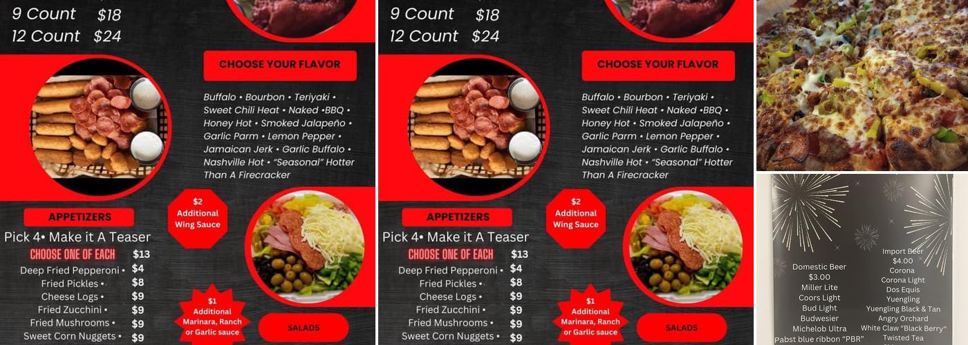 Firecracker’s Pizza Pleasant View, TN Menu