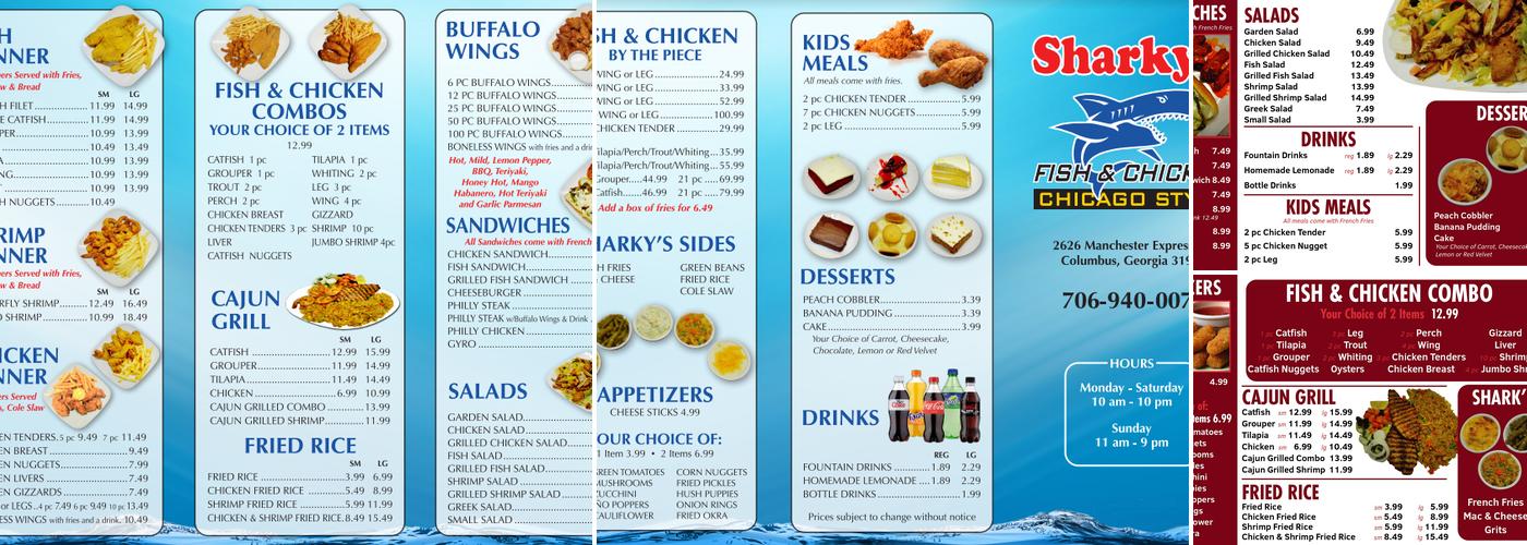 Sharky's Fish and Chicken Menu