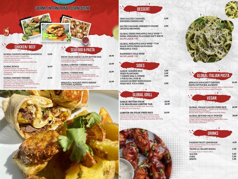 Chef Global’s Kitchen Menu