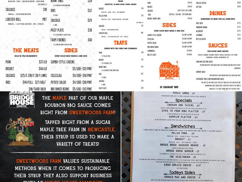 Bridge House BBQ @ Footbridge Brewery Menu