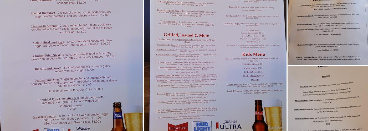 Santa Fe Trail House Menu