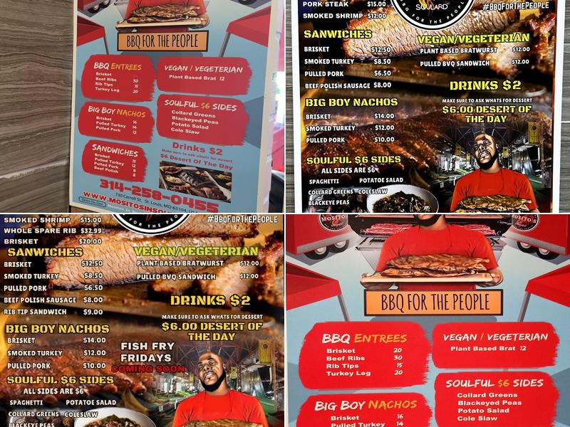 Mositos Menu
