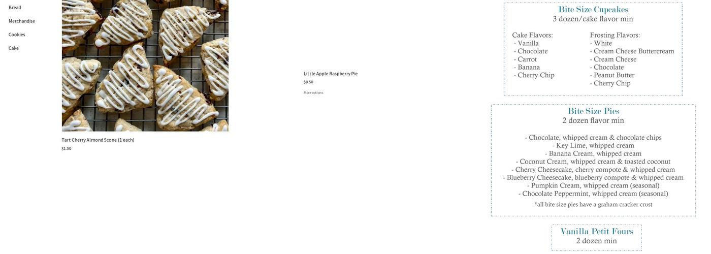 Little Pastry Shop Menu