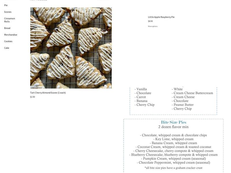 Little Pastry Shop Menu