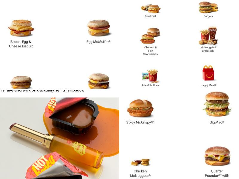 Mcdonalds Menu