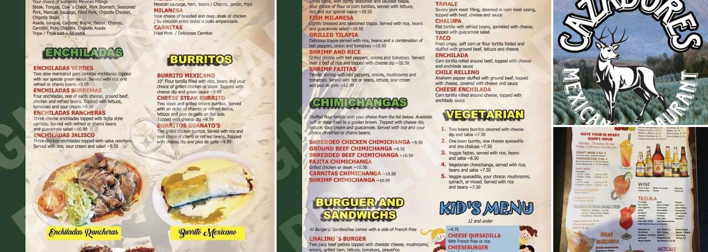Cazadores Mexican Restaurant Menu