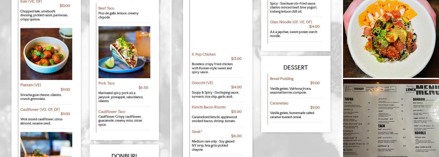 MI Kitchen Menu