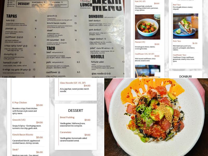 MI Kitchen Menu