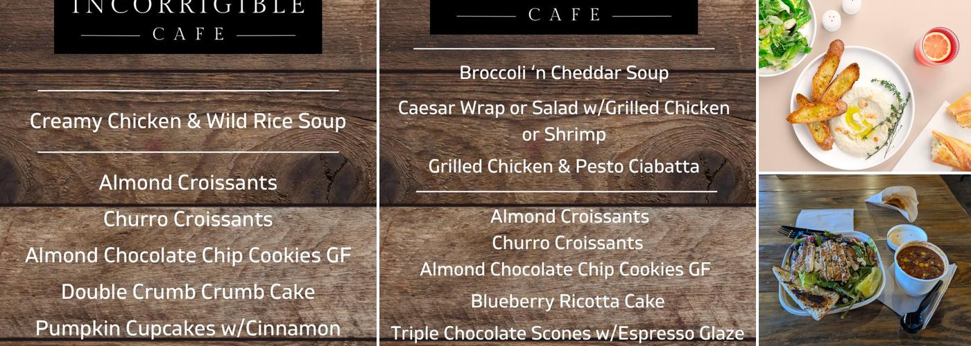 Incorrigible Cafe Menu