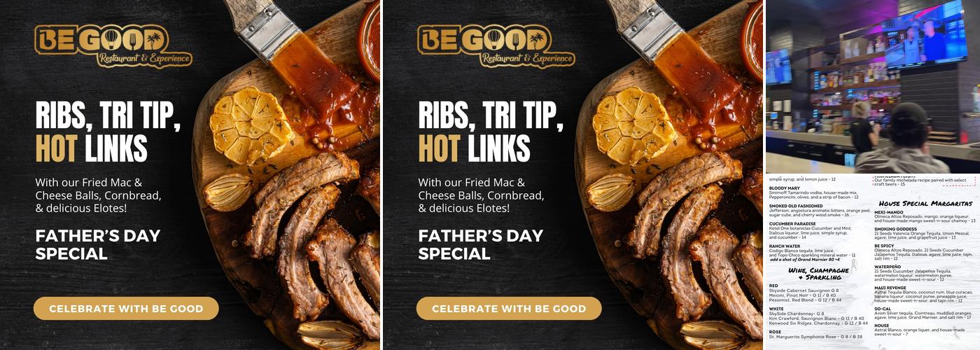 Be Good Restaurant & Experience - Huntington Beach Menu