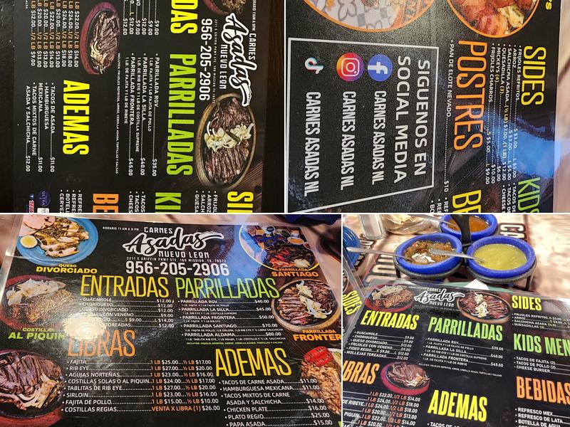 Carnes Asadas Nuevo Leon Menu