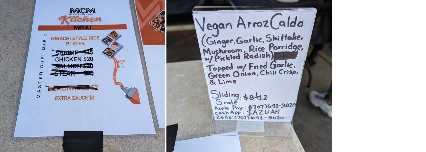 MCM Kitchen Menu