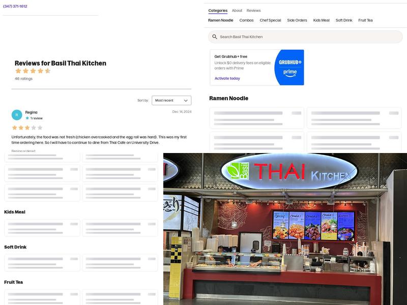 Thai kitchen Menu