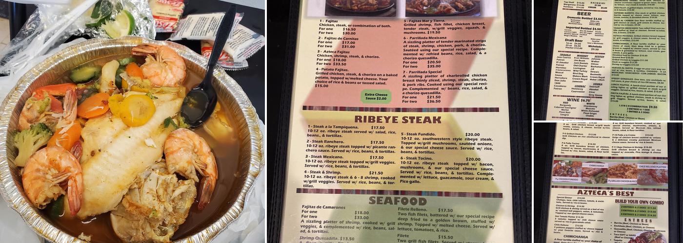 Aztecs Grill Menu