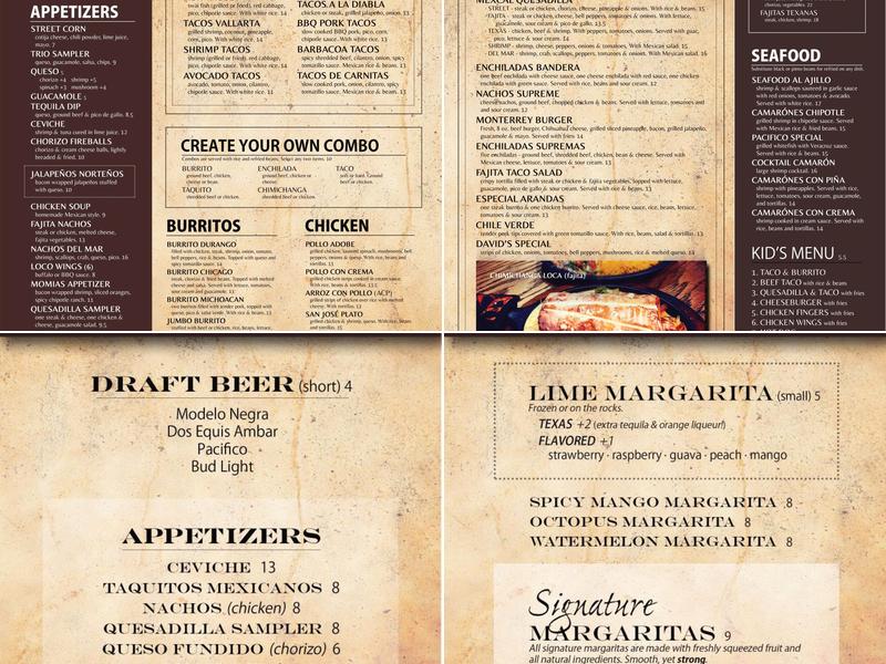 Don Mexcal Menu