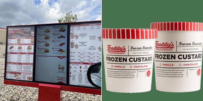 Freddy's Frozen Custard & Steakburgers Menu