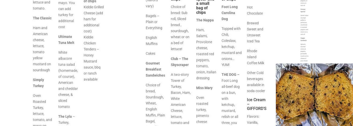 Peace on Earth Consignment and Cafe Menu