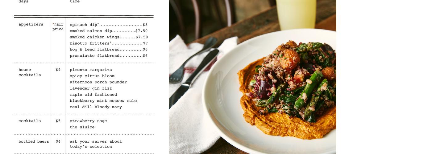 The Ozark Mill History Tour Menu