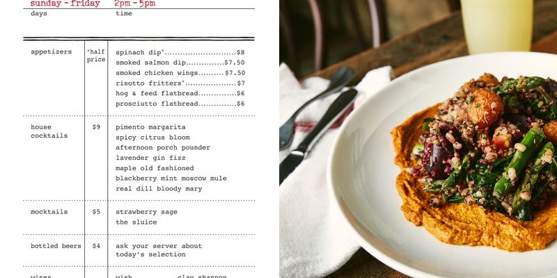 The Ozark Mill History Tour Menu